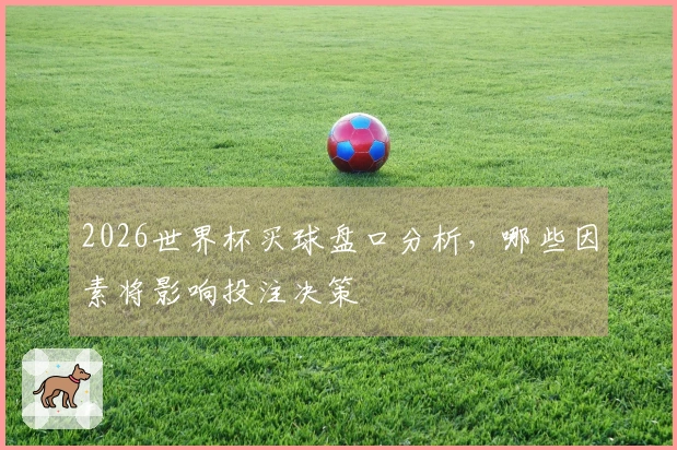 2026世界杯买球盘口分析，哪些因素将影响投注决策